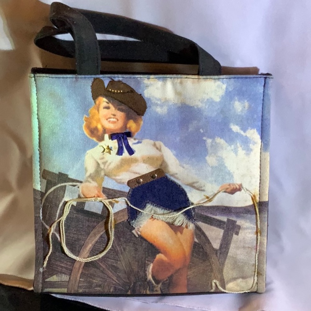 Vintage looking cowgirl purse/tote